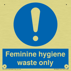 Feminine hygiene waste only